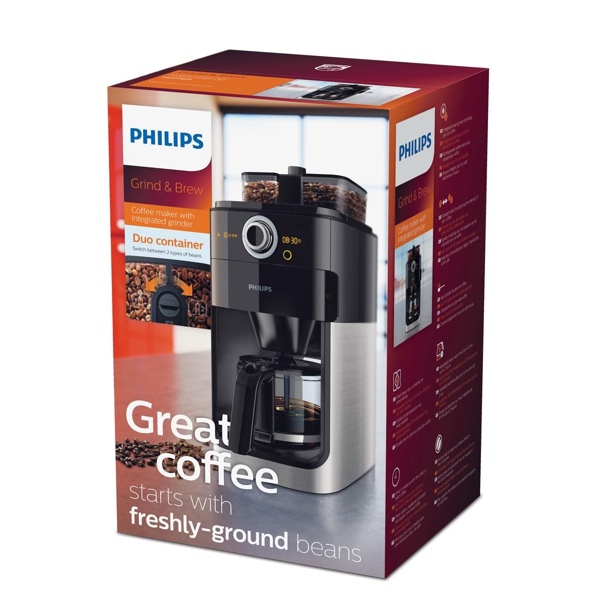 Кофемашина PHILIPS HD 7769 Grind & Brew купить в интернет-магазине Премьер  Техно в Ростове-на-Дону. Цена, фото, характеристики, доставка