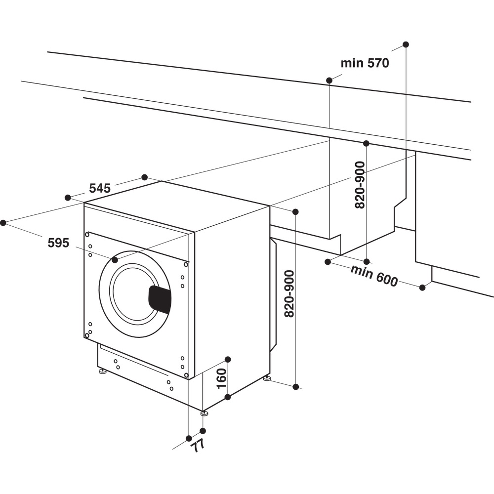 Встраиваемая стиральная машина HOTPOINT-ARISTON BI WDHG 75148 EU купить в  интернет-магазине Премьер Техно в Ростове-на-Дону. Цена, фото,  характеристики, доставка